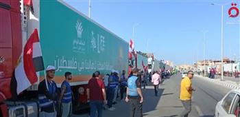   موفد "القاهرة الإخبارية" إلى العريش: وصول شاحنات تحمل 40 طنا إلى معبر رفح