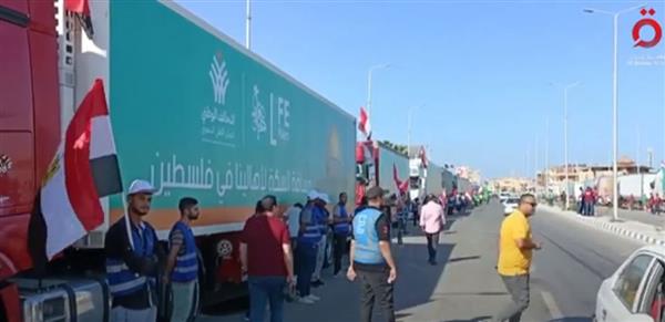 موفد "القاهرة الإخبارية" إلى العريش: وصول شاحنات تحمل 40 طنا إلى معبر رفح