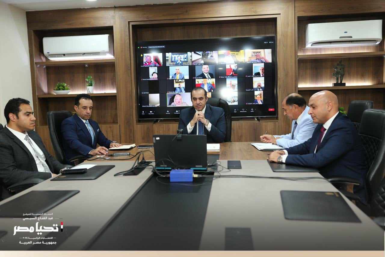 حملة المرشح عبدالفتاح السيسي تلتقي المصريين بالخارج عبر "الفيديو كونفرانس"