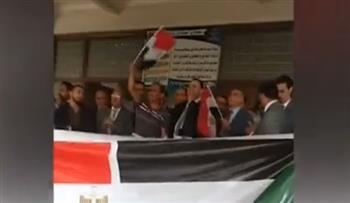 وقفة تأييد شعبية للرئيس السيسي بعد كلمته حول رفض التهجير لسكان غزة.. فيديو