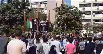   تظاهرة حاشدة لطلاب جامعة الفيوم تنديدا بالعدوان الإسرائيلي على غزة