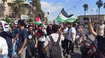   مسيرات حاشد بالإسكندرية لتأييد موقف الرئيس السيسي من القضية الفلسطينية 