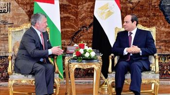   السيسي والملك عبدالله يؤكدان رفض التهجير القسري للفلسطينيين إلى مصر أو الأردن