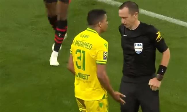 سبب طرد مصطفى محمد في مباراة نانت ورين بالدوري الفرنسي|فيديو