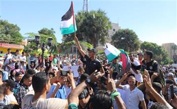  بالصور.. مسيرة لجامعة جنوب الوادي لدعم الشعب الفلسطيني وتأييد قرارات الرئيس السيسي
