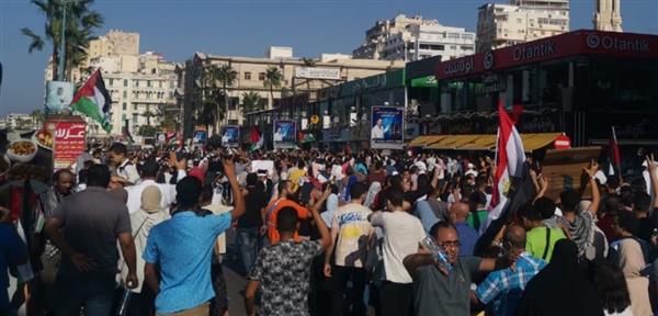 مسيرة حاشدة لـ"حماة الوطن" في الإسكندرية بأعلام مصر وفلسطين