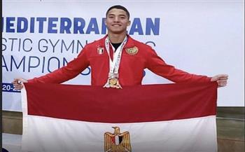 مصطفى أحمد يتوج بفضية الفردي العام للجمباز الفني ببطولة البحر المتوسط