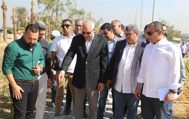 محافظ الجيزة يتابع أعمال تطوير محيط المتحف المصري الكبير