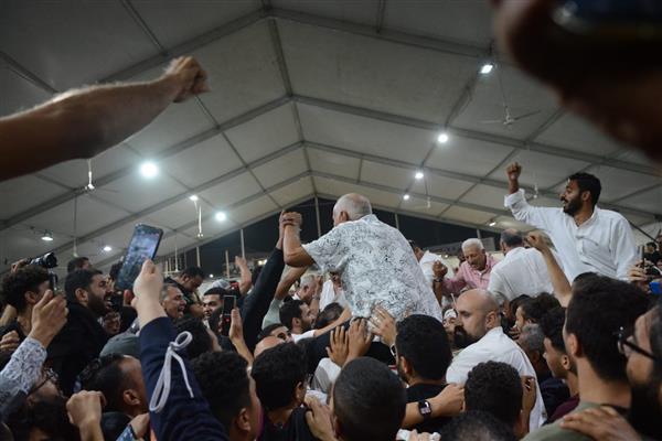 احتفالات في الزمالك عقب إعلان تشكيل مجلس إدارة جديد برئاسة حسين لبيب