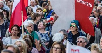   مسيرة في بولندا تضامنا مع الشعب الفلسطيني وضد عدوان الاحتلال على غزة