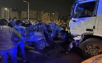 مصرع سيدة وطفل في حادث تصادم سيارة نقل ثقيل وملاكى بالدقهلية