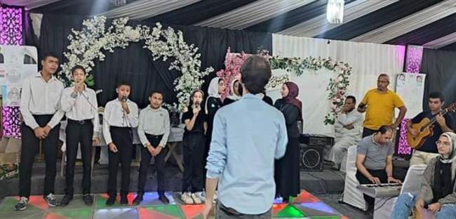 عرض فنى لفريق كورال الأطفال ضمن القافلة الثقافية بحوش عيسى