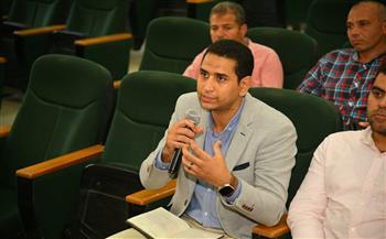 إجتماع عقب تجربة إخلاء المدرسة النسيجية بطنطا مع الجهات المشاركة 