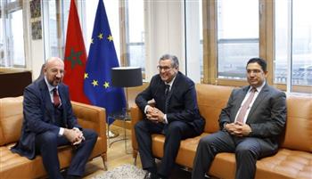   ‏رئيس الحكومة المغربية يبحث مع رئيس مجلس الاتحاد الأوروبي الوضع بالشرق الأوسط
