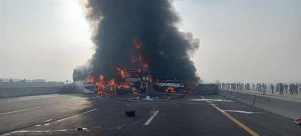 الصحة: وفاة وإصابة 95 في حادث مروري على طريق «القاهرة - الإسكندرية» الصحراوي