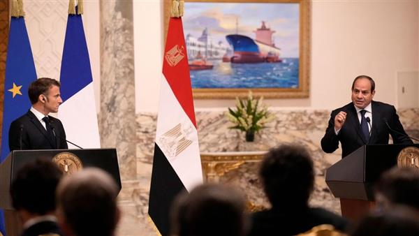 القمة المصرية الفرنسية.. توافق على احتواء التصعيد في غزة وحل الدولتين