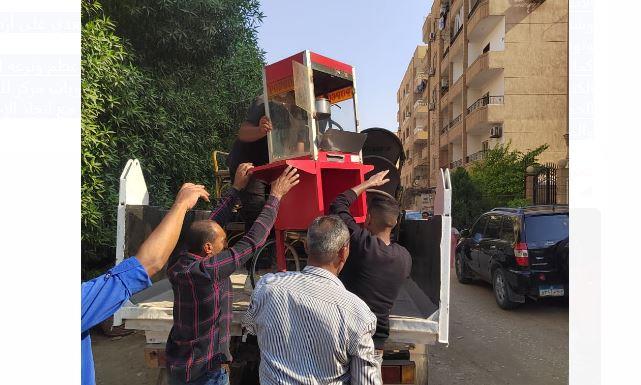 الجيزة ترفع 2300 حالة إشغال وتعديات محال ومقاهي بهضبة الأهرام 