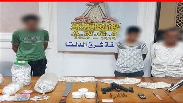 ضبط 3 عناصر إجرامية بكفرالشيخ وبحوزتهم كمية من مخدر الحشيش والهيروين