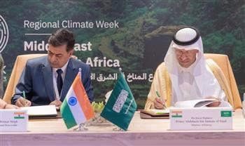   السعودية والهند توقعان مذكرة تفاهم للتعاون في مجال الربط الكهربائي والهيدروجين الأخضر