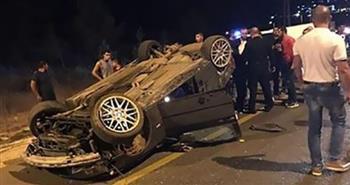 إصابة 3 مواطنين فى حادث انقلاب سيارة ملاكى بالفيوم