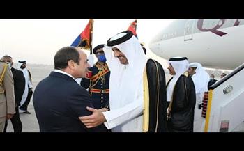   وصول أمير قطر الشيخ تميم بن حمد مطار القاهرة الدولي