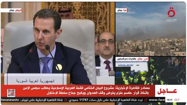 رئيس سوريا : العدوان على غزة يضع العرب أمام مسؤوليات غير مسبوقة