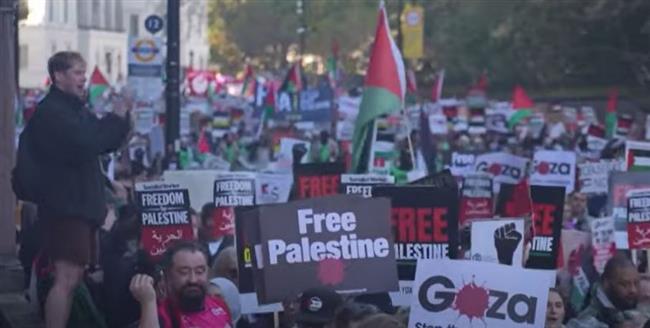 الأكثر حشدًا في بريطانيا.. مظاهرات تندد بالعدوان الإسرائيلي على غزة