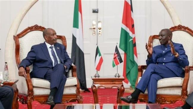 "البرهان" و"روتو" يعقدان مباحثات ثنائية لمناقشة تطورات الأوضاع في السودان