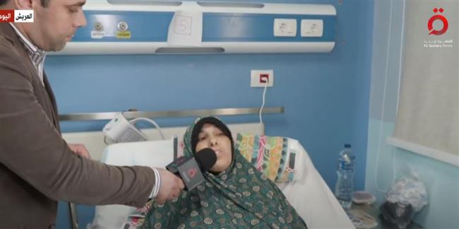 مرافقة لسيدة تتلقى العلاج في مستشفى العريش: جميع الأبناء استشهدوا.. ونحصل على كل التسهيلات بمصر