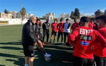 منتخب الشباب يختتم تدريباته لمواجهة ليبيا غدا في بطولة شمال إفريقيا