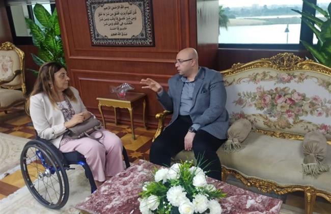 إيمان كريم تلتقي محافظ بني سويف وتتعرف على جهود المحافظة في مجال دعم الأشخاص ذوي الإعاقة