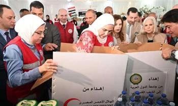 القباج وأبو غزالة يدشنان قافلة مساعدات إنسانية إلى قطاع غزة 
