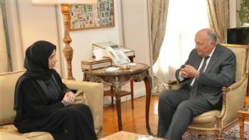   وزير الخارجية يلتقي وزيرة الدولة للتعاون الدولي لدولة قطر