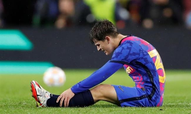 برشلونة يعلن إصابة جافي بتمزق كامل في الرباط الصليبي
