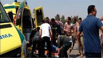 إصابة 3 أشخاص بانقلاب دراجة بخارية ببنى سويف