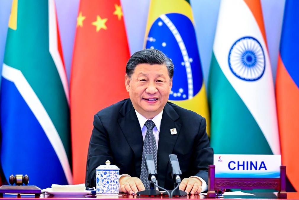 رئيس الصين في قمة البريكس الافتراضية يؤكد أهمية وقف إطلاق النار في غزة