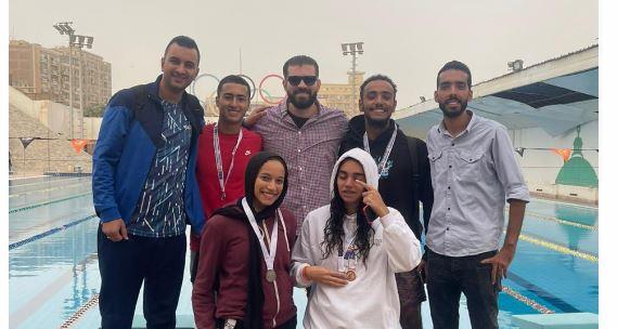 جامعة بنها تحصد الثلاثة مراكز الأولى في بطولة السباحة بالزعانف للجامعات
