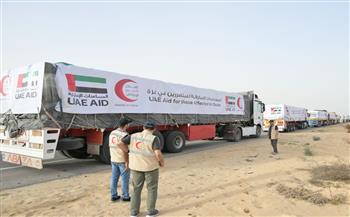   قافلة مساعدات إماراتية تتحرك نحو معبر رفح تمهيدا لإدخالها إلى قطاع غزة