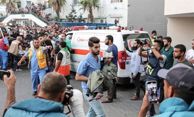 60 شهيدًا وجريحًا فى مجزرة مدخل مجمع الشفاء الطبي