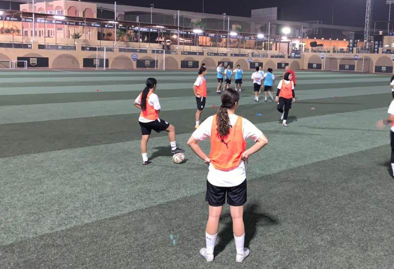 منتخب الناشئات يخوض مرانه استعدادا لمواجهة الكونغو بتصفيات كأس العالم