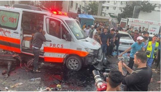 شهداء ومصابون جراء استهداف الاحتلال نازحين أمام مستشفى النصر بغزة