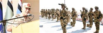   الفريق أسامة عسكر يشهد تنفيذ الجيش الثاني الميداني لأحد الأنشطة التدريبية