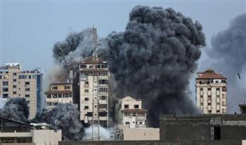   طائرات الاحتلال الإسرائيلي تقصف مسجد أبو الخير شرق جباليا في غزة
