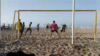   شاطئ سيد درويش يستقبل معسكر تدريب المنتخب الوطني لكرة القدم الشاطئية