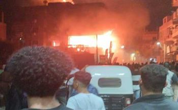 اخماد حريق داخل منزل بالفيوم