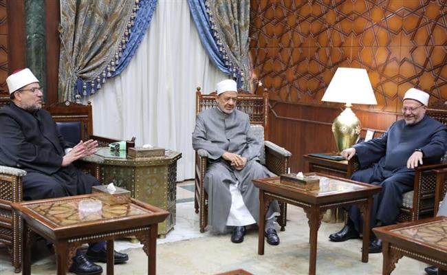 وزير الأوقاف ومفتي الجمهورية يعلنان تأييدهما لمواقف شيخ الأزهر المناصرة للقضية الفلسطينية 