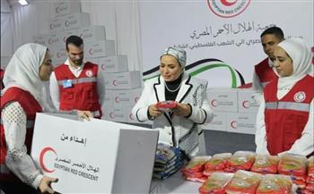 انتصار السيسي: الهلال الأحمر المصري يقدم ملحمة إنسانية لدعم غزة