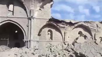   الآثار الفلسطينية: تدمير المسجد العمري في غزة لطمس التراث الوطني