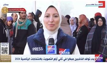 الناخبون في الجيزة يصطفون أمام لجان الاقتراع لليوم الثاني