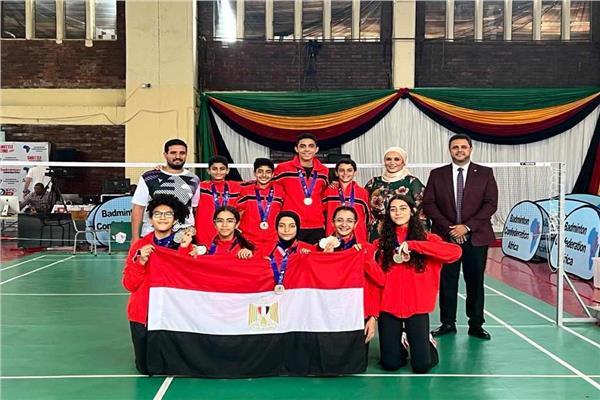 مصر تحصد 7 ميداليات ببطولة أفريقيا لناشئي الريشة الطائرة